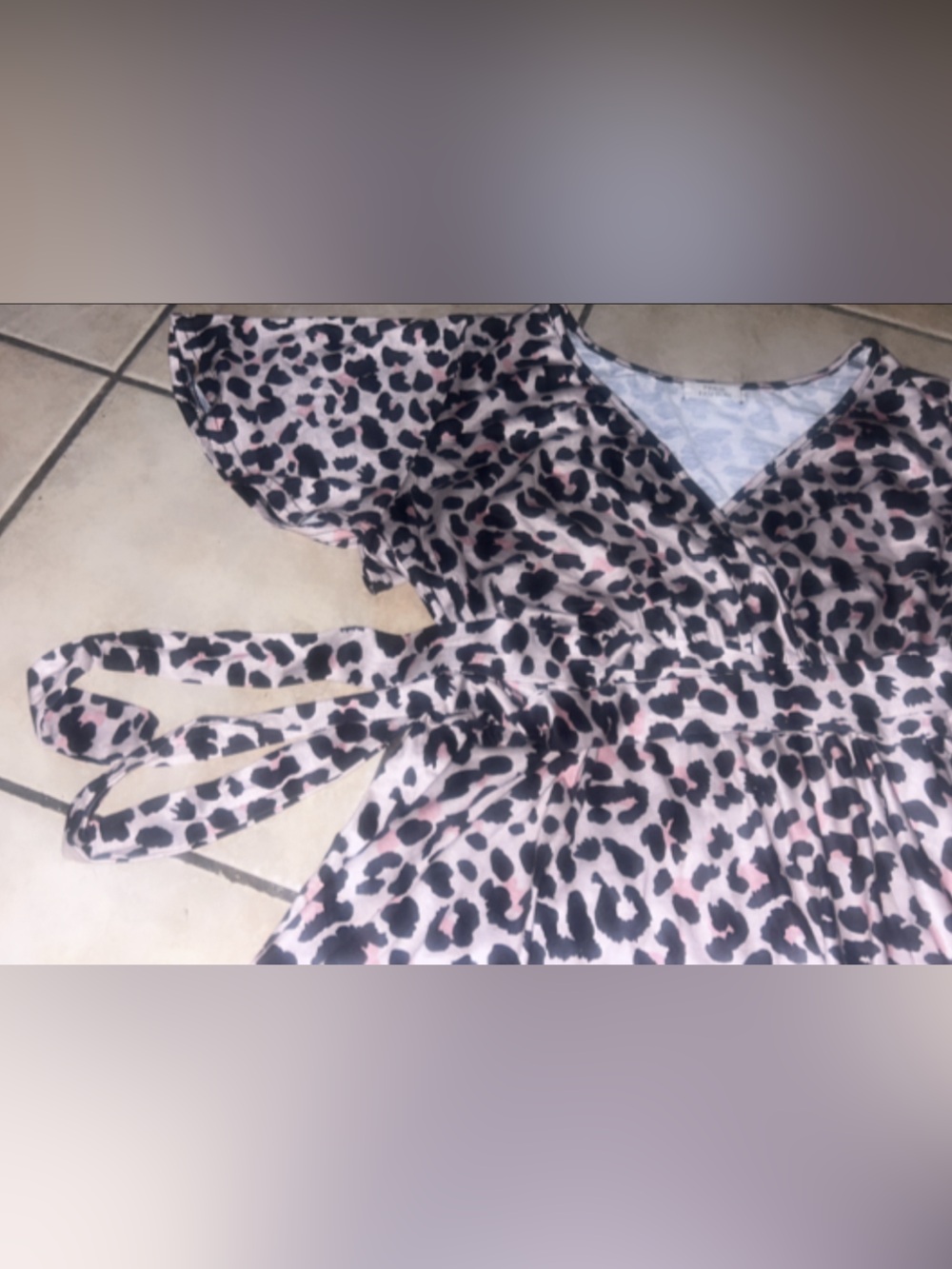 Girls Pink Leopard-Print y2k blouse/top